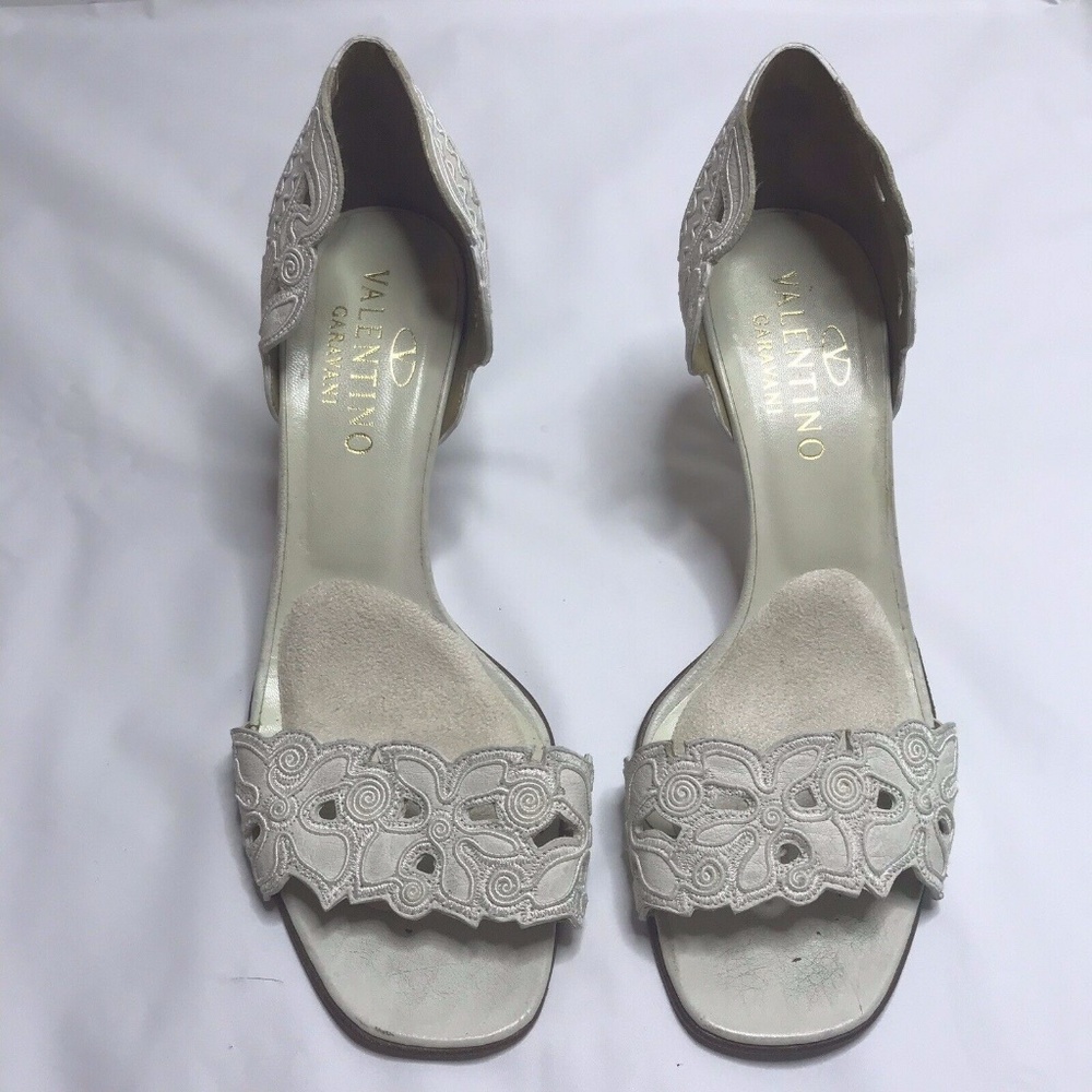 Valentino Garavani Sandal Heels White Leather